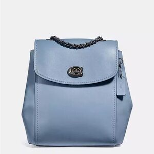 Coach Parker Convertible Backpack in light blue color